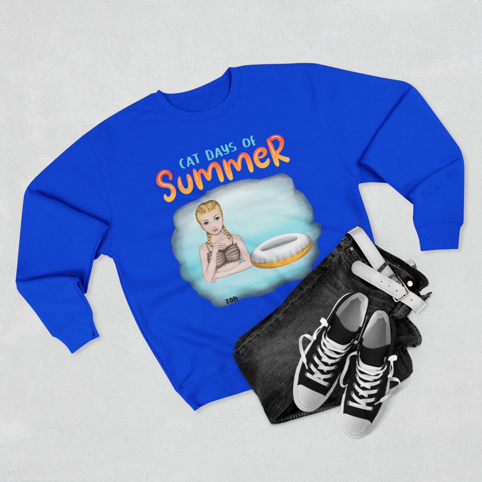 Cat Days of Summer | Women's Midweight Cotton Tee